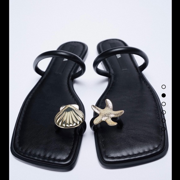 NEW WITH TAGS ZARA LOW HEEL METALLIC SANDAL- SZ 39